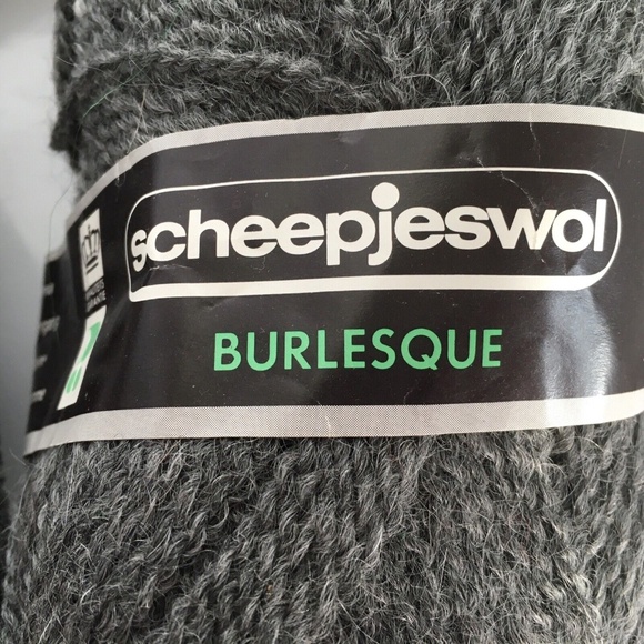 Lot of 6 Vintage Scheepjeswol Burlesque Wool Blend Grey 50g balls 160 M each - Picture 3 of 6